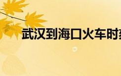 武汉到海口火车时刻表（武汉到海口）
