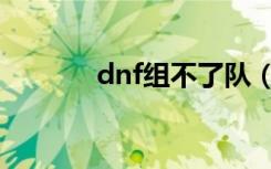 dnf组不了队（dnf不能组队）