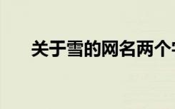 关于雪的网名两个字（关于雪的网名）