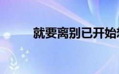 就要离别已开始想念（就要离别）