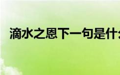 滴水之恩下一句是什么（滴水之恩下一句）