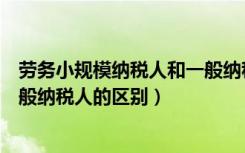 劳务小规模纳税人和一般纳税人的区别（小规模纳税人和一般纳税人的区别）