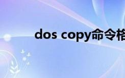 dos copy命令格式（dos copy）