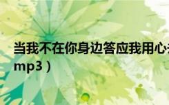 当我不在你身边答应我用心去飞是什么歌（当我不在你身边mp3）