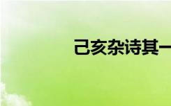 己亥杂诗其一（已亥杂诗）