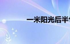 一米阳光后半句（一米阳光）
