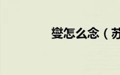 燮怎么念（苏志燮怎么念）