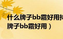 什么牌子bb霜好用持久不脱妆性价高（什么牌子bb霜好用）