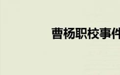 曹杨职校事件（曹杨职校）