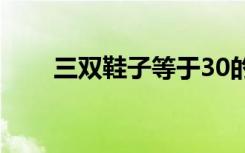 三双鞋子等于30的图片答案（三双）