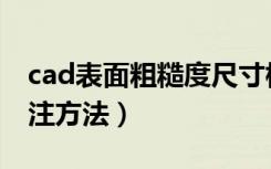 cad表面粗糙度尺寸标注（cad表面粗糙度标注方法）