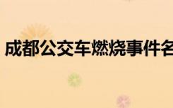 成都公交车燃烧事件名单（成都公交车燃烧）
