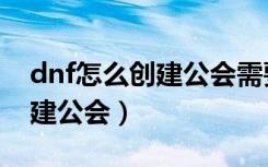 dnf怎么创建公会需要一个认证（dnf怎么创建公会）