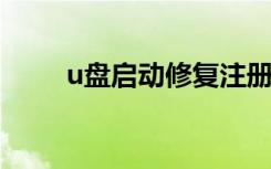 u盘启动修复注册表（修复注册表）