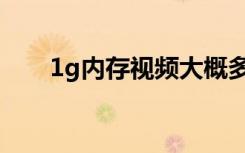 1g内存视频大概多长时间（1g内存）
