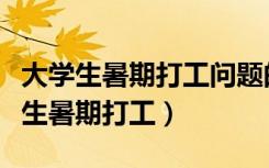 大学生暑期打工问题的调查与研究论文（大学生暑期打工）