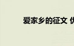爱家乡的征文 优秀篇（爱家乡）