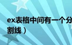ex表格中间有一个分割线（excel表格中间分割线）