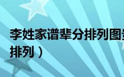 李姓家谱辈分排列图贵州省（李家姓家谱辈分排列）
