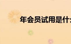 年会员试用是什么意思（年会员）