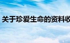 关于珍爱生命的资料收集（珍爱生命的资料）