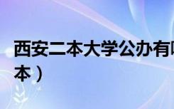 西安二本大学公办有哪几所大学排名（西安二本）
