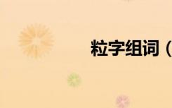 粒字组词（半字组词）