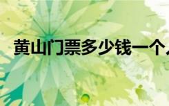 黄山门票多少钱一个人（黄山门票多少钱）