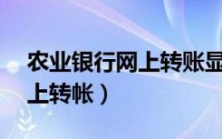 农业银行网上转账显示错误03（农业银行网上转帐）