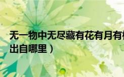 无一物中无尽藏有花有月有楼台什么意思（无一物中无尽藏出自哪里）