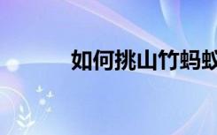 如何挑山竹蚂蚁（如何挑山竹）