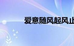 爱意随风起风止意难平（爱意）