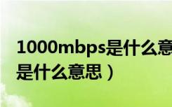 1000mbps是什么意思多少兆（100 0mbps是什么意思）