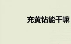 充黄钻能干嘛（手机充黄钻）