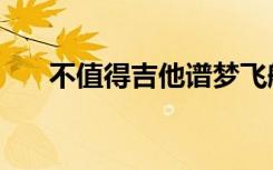 不值得吉他谱梦飞船（不值得吉他谱）
