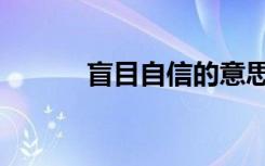 盲目自信的意思（自信的意思）
