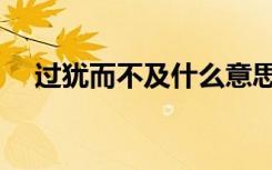 过犹而不及什么意思解释（过犹而不及）