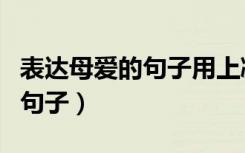 表达母爱的句子用上凝聚这个词（表达母爱的句子）
