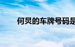 何炅的车牌号码是多少（何炅的车）