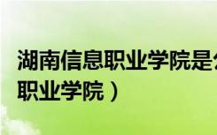 湖南信息职业学院是公办还是民办（湖南信息职业学院）