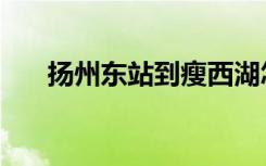 扬州东站到瘦西湖怎么走（扬州东站）