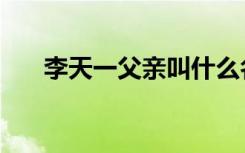 李天一父亲叫什么名字（李天一父亲）
