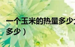 一个玉米的热量多少大卡（一个玉米的热量是多少）