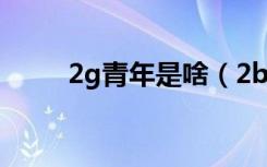 2g青年是啥（2b青年是什么意思）