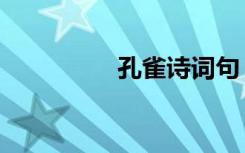 孔雀诗词句（孔雀诗词）