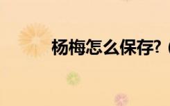 杨梅怎么保存?（杨梅怎么保存）