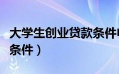 大学生创业贷款条件申请表（大学生创业贷款条件）
