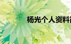 杨光个人资料简介（杨光烈）