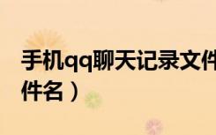 手机qq聊天记录文件夹名称（qq聊天记录文件名）