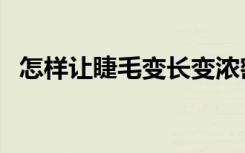 怎样让睫毛变长变浓密（怎样使睫毛变长）